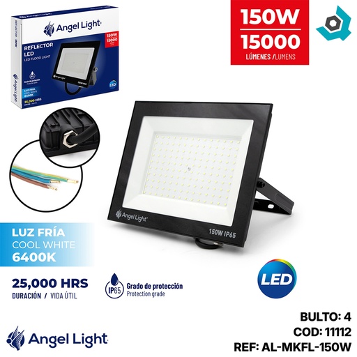 [11112] REFLECTOR LED 150W LUZ FRIA 6400K ANGEL LIGHT