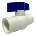 VALVULA 3/4" DE PVC CON ROSCA GRIVEN