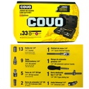 JUEGO DE DADOS CON RACHET 33 PIEZAS 1/4" COVO