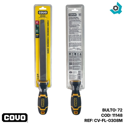 [11148] LIMA MIL BASTARDA PLANA 8" COVO