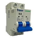 BREAKER TERMOMAGNETICO 16A 2P TIPO EUROPEO TROEN