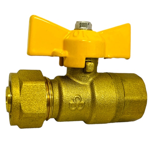 [11172] VALVULA 1/2"  F X S16MM BOLA HEMBRA DE BRONCE PARA GAS GRIVEN