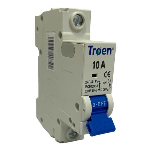 [11219] BREAKER TERMOMAGNETICO 10A 1P TIPO EUROPEO TROEN