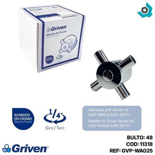 [11318] MANIJA DE REPUESTO PARA DUCHA LLAVE INDIVIDAL GRIVEN