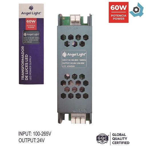 [11351] TRANSFORMADOR DE LUCES LED 60W PARA 24V ANGEL LIGHT