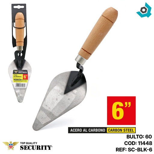 [11448] ESPATULA DE ALBANILERIA 6" SECURITY