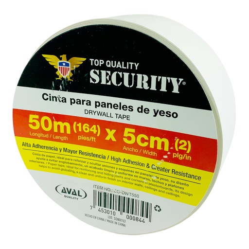 [11478] CINTA PARA PANELES DE YESO 50M X 5CM SECURITY