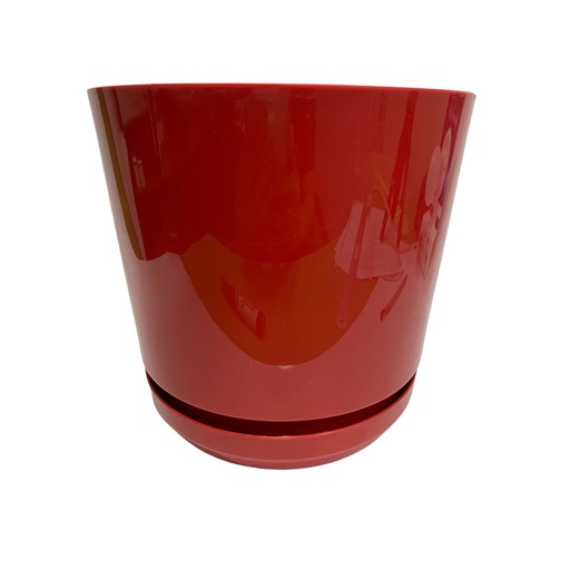 [11503] MATERO Y PLATO PP ART CIL LISO D-20 ROJO DP