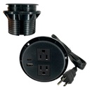 TOMACORRIENTE PARA ESCRITORIO CON PUERTO USB Y TIPO C 125V  3.33" TROEN