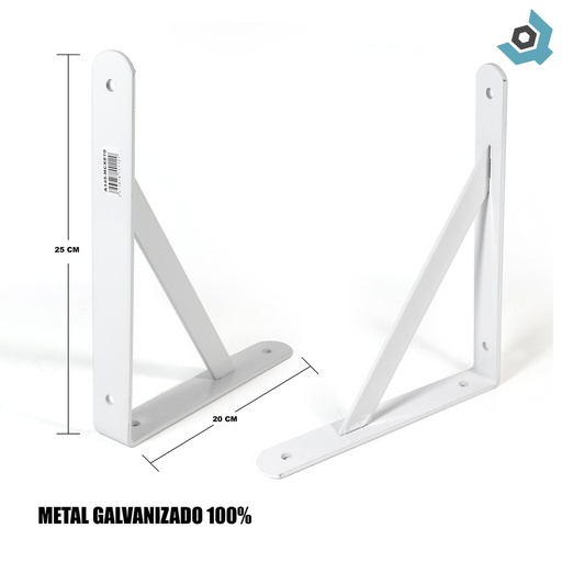 [11563] ANGULO SOPORTE EXTRA GRUESO 25X20 CM