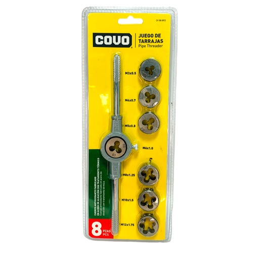 [11639] JUEGO DE TARRAJAS 8 PIEZAS COVO