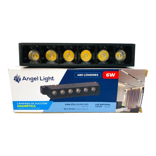 [11693] LAMPARA LED PARA RIEL MAGNETICO 132 X 23MM 6W 4000K  ANGEL LIGHT
