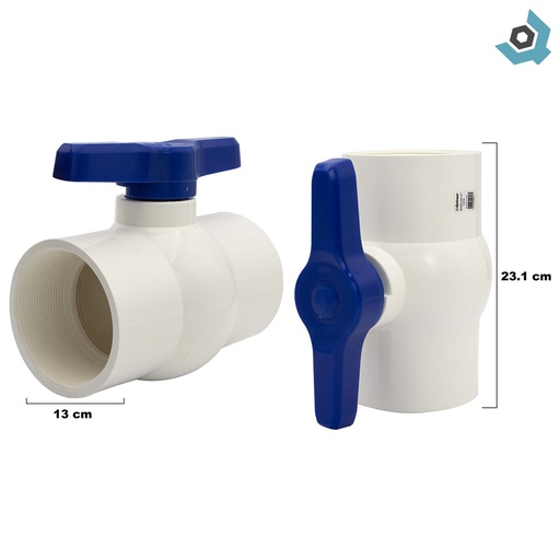 [11722] VALVULA 4" DE PVC CON ROSCA GRIVEN