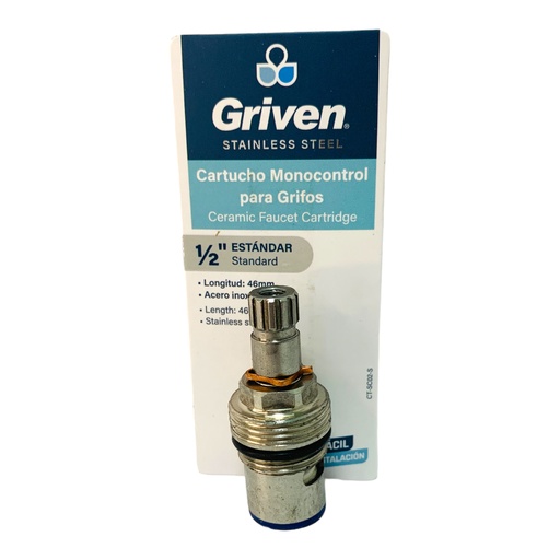 [11741] CARTUCHO MONOCONTROL PARA GRFIERIAS ACERO INOXIDABLE 1/2" GRIVEN