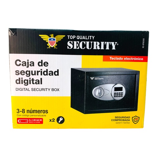 [11824] CAJA DE SEGURIDAD DIGITAL 25X35 CM NEGRO SECURITY