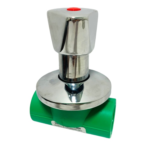 [11829] VALVULA PPR PRES 25MM MANILLA CROMADA CXC POLIFUSION TUBRICA