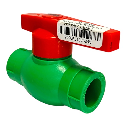 [11870] VALVULA BOLA COMPACTA PPR PRES 20MM C POLIFUSION TUBRICA