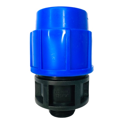 [11920] ADAPTADOR MACHO 50MM SALIDA 1 1/4" PARA RIEGO PEAD TUBRICA