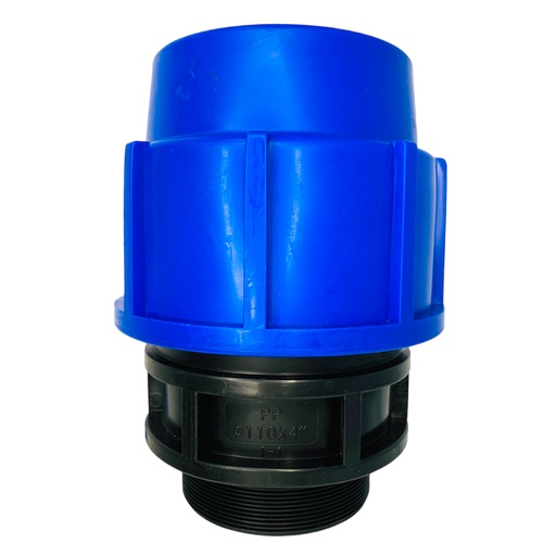[11924] ADAPTADOR MACHO 110MM SALIDA 4" PARA RIEGO PEAD TUBRICA