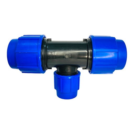 [12011] TEE REDU 75 X 50MM PARA RIEGO PEAD TUBRICA