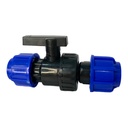 VALVULA BOLA UNION UNIVERSAL 20MM PARA RIEGO PEAD TUBRICA