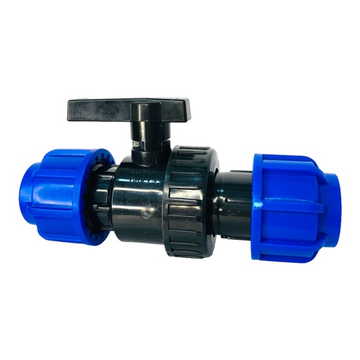 [12037] VALVULA BOLA UNION UNIVERSAL 25MM PARA RIEGO PEAD TUBRICA