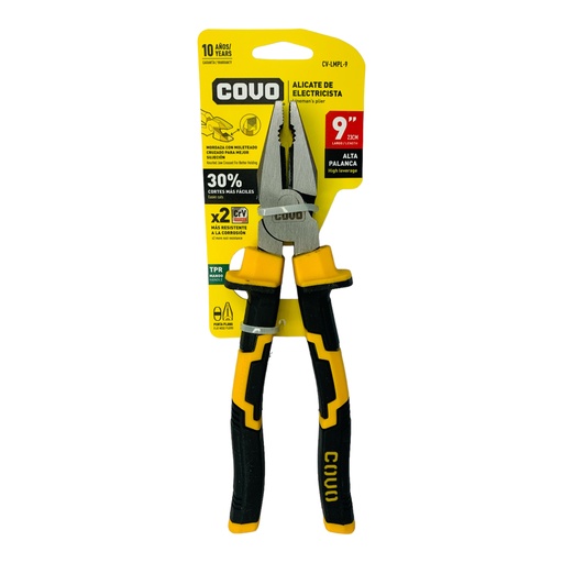 [12157] ALICATE PROFESIONAL 9" PARA ELECTRICISTA COVO