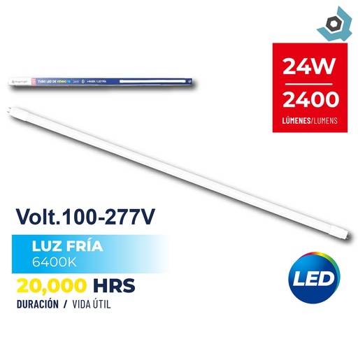[12134] LAMPARA LED DE TUBO 24W 1.2M ANGEL LIGHT