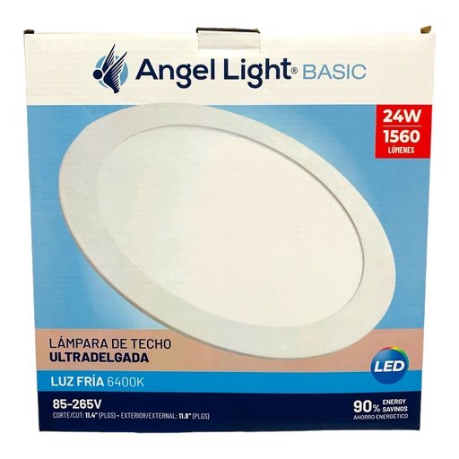 [12095] LAMPARA LED PARA EMPOTRAR REDONDA 24W 6400K ANGEL LIGHT BASIC