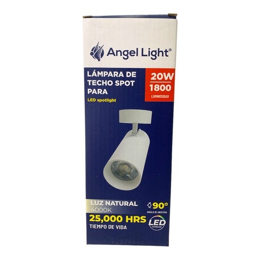 [12117] LAMPARA SPOT LED PARA TECHO 20W 4000K ANGEL LIGHT