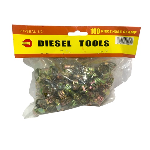 [12166] ABRAZADERA DE ACERO 1/2" 100 PIEZAS DIESEL TOOLS