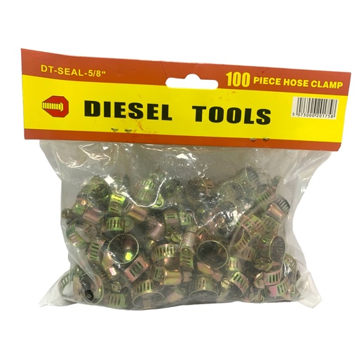 [12168] ABRAZADERA DE ACERO 5/8" 100 PIEZAS DIESEL TOOLS