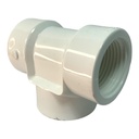 TEE PVC 1" CON ROSCA BLANCO