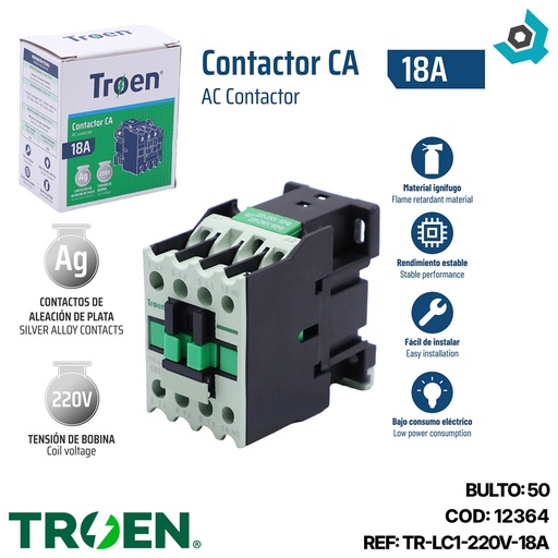 [12364] CONTACTOR CA 18A 220V TROEN