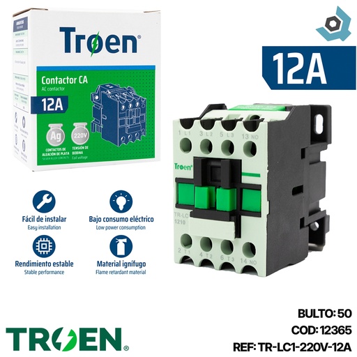 [12365] CONTACTOR CA 12A 220V TROEN