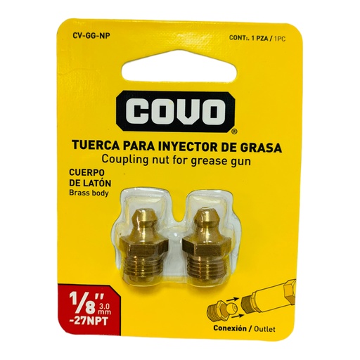 [12342] TUERCAS PARA ENGRASADORA DE 1/8" COVO