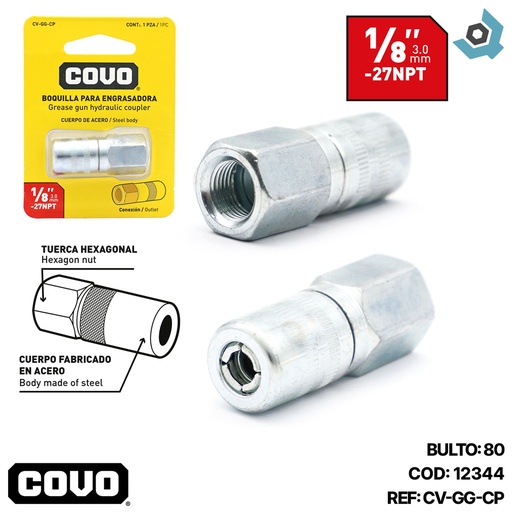 [12344] BOQUILLA PARA ENGRASADORA DE 1/8" COVO