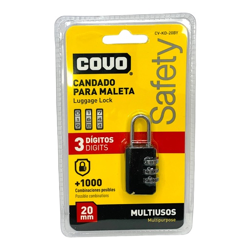 [12275] CANDADO 20MM DE COMBINACION COVO