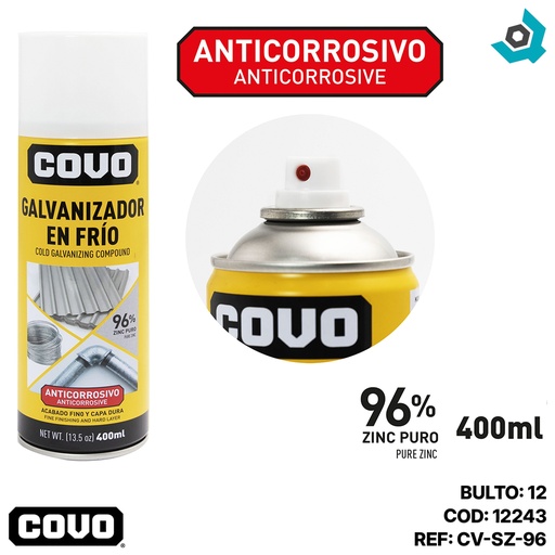 [12243] SPRAY GALVANIZADOR EN FRIO 400ML COVO
