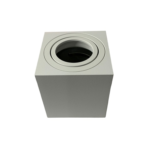 [12267] LAMPARA SPOT CUADRADA SUPERFICIAL GU10 8.4CM BLANCO ANGEL LIGHT