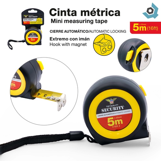 [12444] CINTA METRICA 5 METROS SECURITY