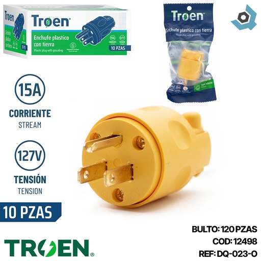 [12498] ENCHUFE CON TIERRA 125V TROEN