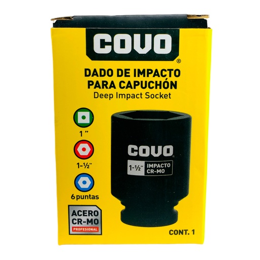 [12530] DADO DE IMPACTO 1 1/2" X 1" COVO