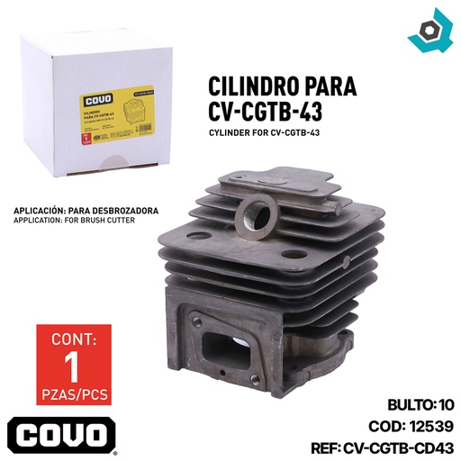 [12539] CILINDRO PARA DESMALEZADORA 43CC REPUESTO COVO