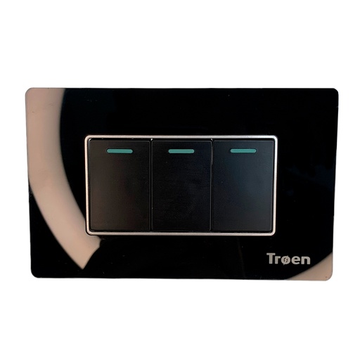 [12545] APAGADOR TRIPLE DE ACRILICO NEGRO TROEN