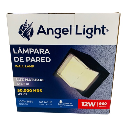 [12546] LAMPARA DE PARED CUADRADA 12W 4000K ANGEL LIGHT