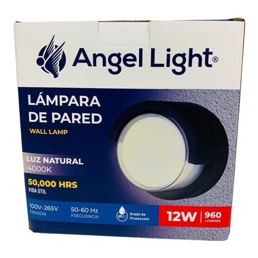 [12547] LAMPARA DE PARED REDONDA 12W 4000K ANGEL LIGHT