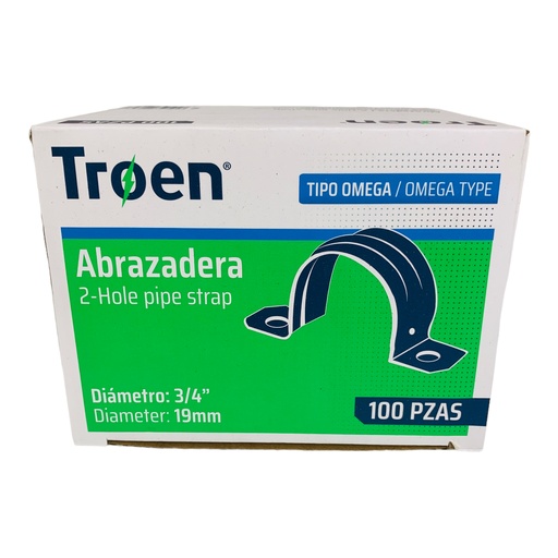 [12551] ABRAZADERA OMEGA 3/4" 100 PZAS TROEN