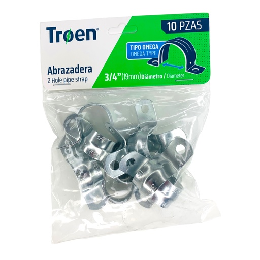 [12555] ABRAZADERA OMEGA 3/4" 10 PZAS TROEN