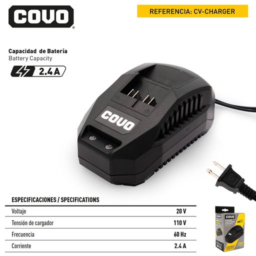 [12638] CARGADOR DE BATERIA ION LITIO COVO
